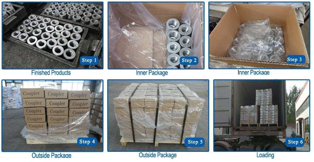 Cold Extrusion Rebar Coupler packaging process