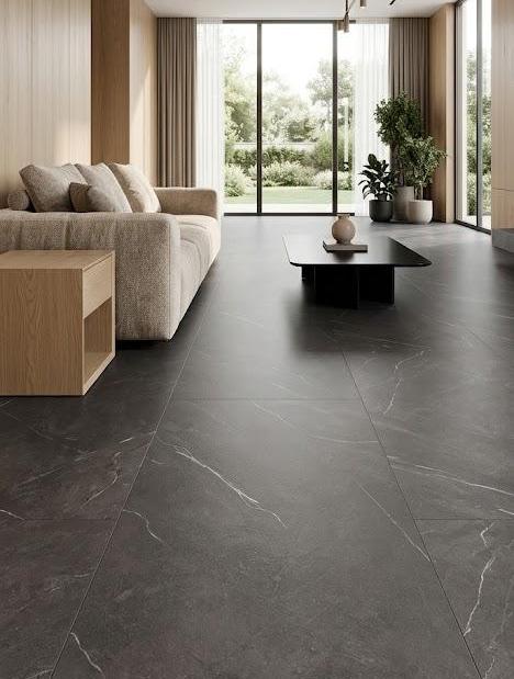 SPC Tile Flooring Large Marble Grain Application Effects