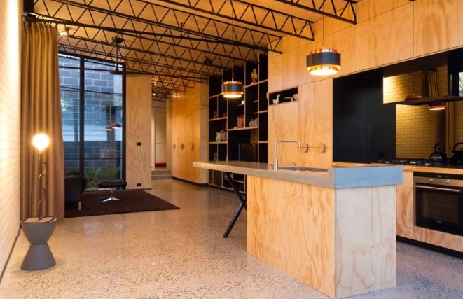 Film faced plywood in kitchens