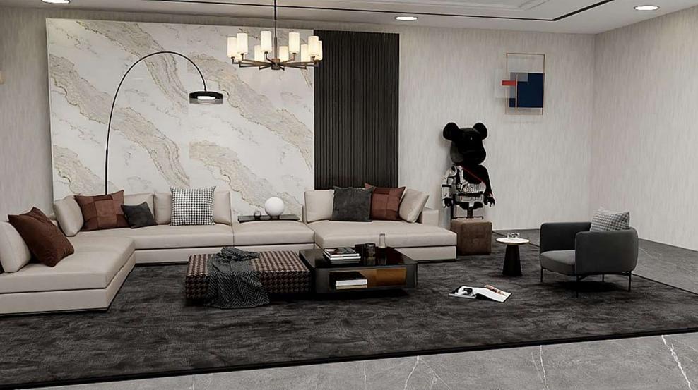 3D wall panel for living room