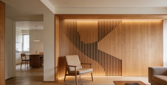 Asymmetric Oak Slat Wall Panels design idea