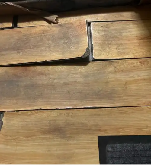 SPC flooring with warped edges