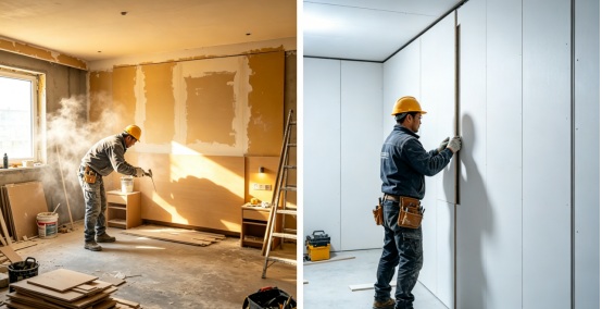 Traditional Drywall vs. Modular Wall Panels