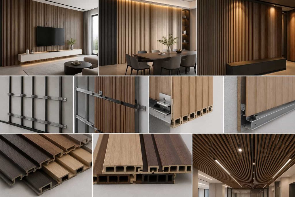 WPC wall panel installation structure