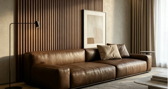 Fluted panels for sofa background wall