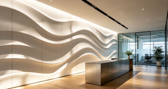 Wave Textured Wall Panels for commercial space