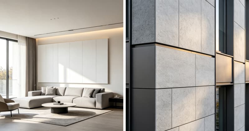 wall cladding vs wall paneling differences comparison infographic