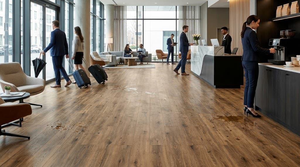 Moisture Exposure + Foot Traffic + Durability SPC Flooring