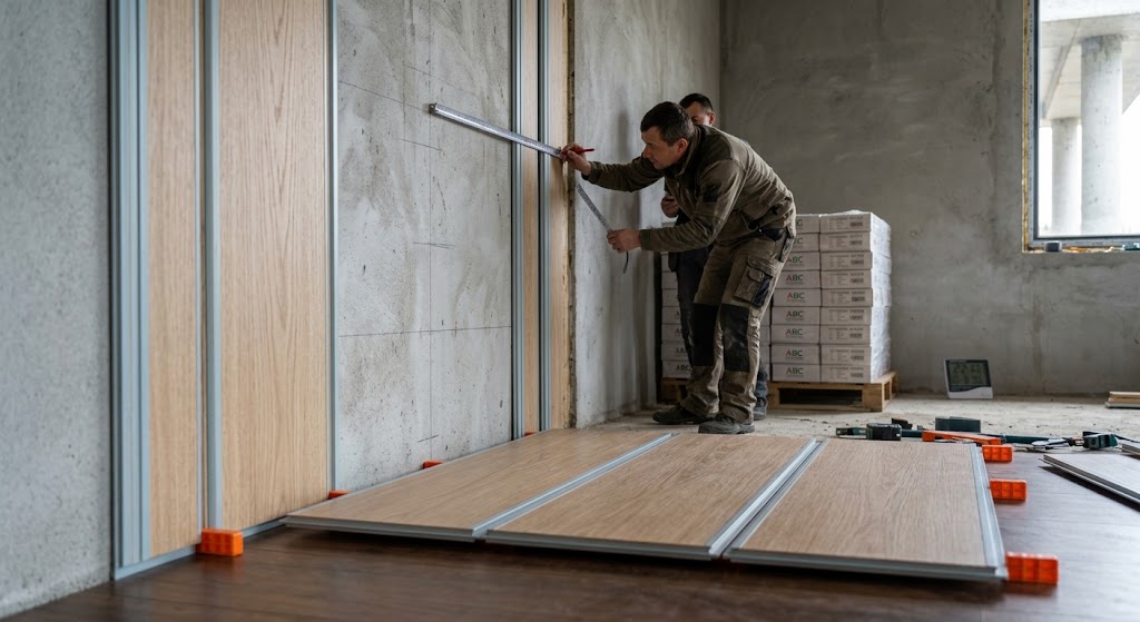 Planning the layout before installing SPC wall panels