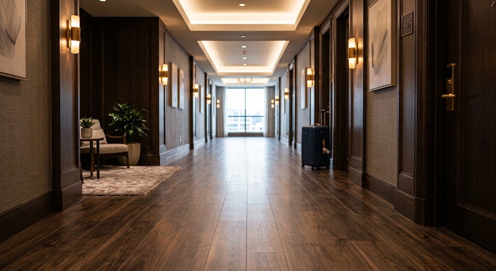 spc flooring hotel corridor