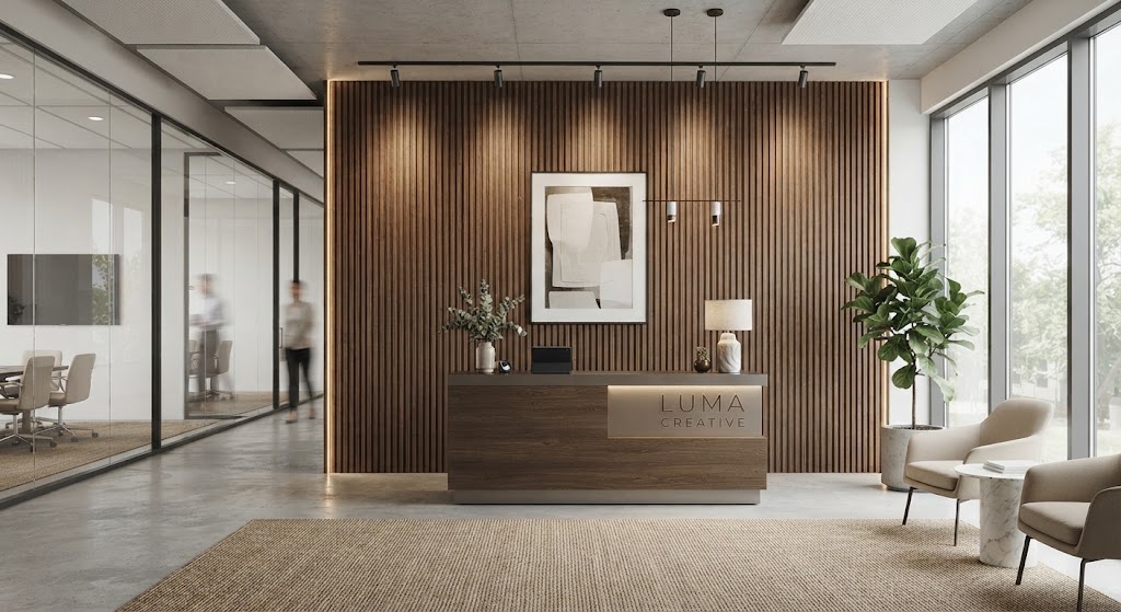 Fluted WPC wall panel for commercial interior application